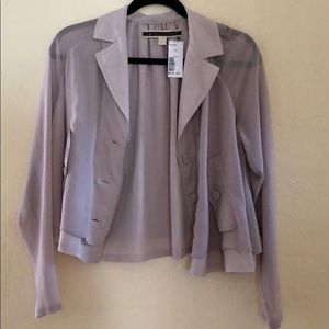 anthropologie silk jacket